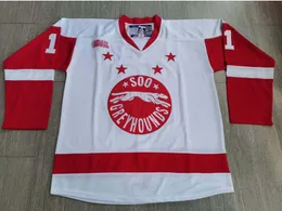 Hokej na uczelni nosi zdjęcia fizyczne Soo Greyhounds 11 Joe Thornton Men Men Młodzieżowe Kobiety Vintage High School Rozmiar S-5xl lub dowolne nazwisko i koszulka numer