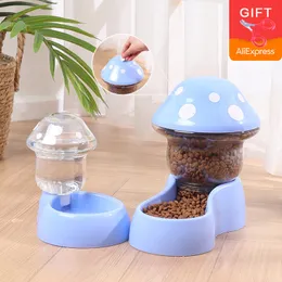 Cat Bowls Feeders Mushroom Type Pet Cat Bowl 1.8L Automatic Feeder Dog Cat Food Bowl Drinking Water Bottle Kitten Bowls Feeding Bowl for Dogs 230625