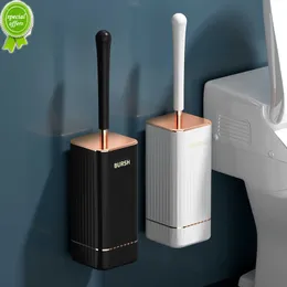 Nowa silikonowa szczotka do toalety TPR Strona domowa bez martwej rogu szczotka do czyszczenia wc narzędzie do czyszczenia ściennego szczotki toaletowe akcesoria łazienkowe