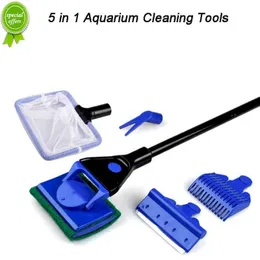 Aquarium Tools Fish Tank Glass Cleaner Cleaning Set Aquarium Accessories Fish Net Gravel Rake Alger Scraper Fork Sponge Brush