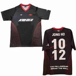 Herr t-shirts kpop ateez e stipendium bryt e vägg 3d tryck t-shirt hongjoong seonghwa yunho yeosang mingi wooyoung jongho grafiska tees j230625