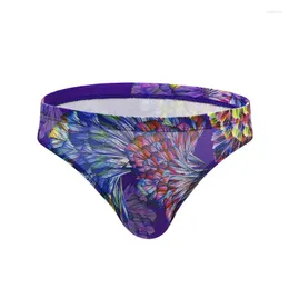 Underpants Himealavo Comfortable Mens Briefs Quick Dry Men's Sexy Breathable Flower Printed Men Panties Underwear