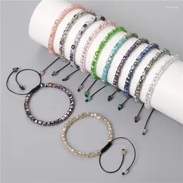 Strand Fashion Woven Female Bracelet Natural Stone Square Bead Braid Bracelets Adjustable Energy Healing For Men Jewelry Gift
