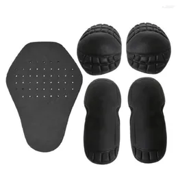 Motorcykelkläder 5st borttagbart Eva Riding Shoulder Elbow Back Protectors Pads Set Protection Clothing Inbyggda racing