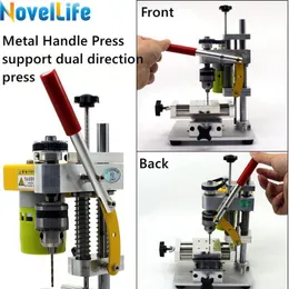 Boormachine mini furadeira de precisão cnc máquina de perfuração de mesa portátil perfurador de bancada b10 mandril metal madeira jade diy artesanato ferramenta