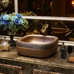 Антикварная квадратная ванная Керамические раковины Китай бассейн бассейн керамический столик умывальник раковины для ванной комнаты.