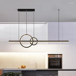 펜던트 램프 북유럽 LED 조명 미니멀리스트 알루미늄 행은 식당 연구 바 연구 바 로프트 장식 라이트 현대 가정 주방 설비