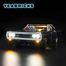 Blocos YEABRICKS LED Light Kit para 42111 Dom's Dodge Charger Building Blocks Set (NÃO inclui o modelo) Tijolos Brinquedos para Crianças J230625