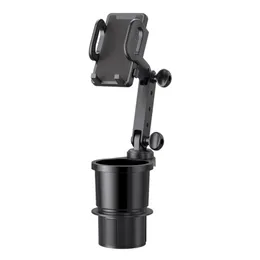 Car Cup Holder Phone Stand Universal 2 in 1 Drinking Bottle Mount Cellphone Cradle Adjustable Car Mount Support for SUV