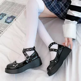 Buty miękka siostra lolita lolita sponge ciastek platforma paska do lalki buty cos okrągłe student single but