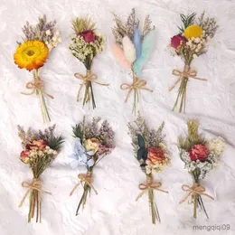 Fiori secchi Mini fiore naturale Bouquet reale Decorazioni di nozze Puntelli creativi per foto di San Valentino R230626