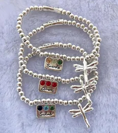 Charm Bracelets 2023 Unode50 Moda Requintada Galvanizada 925 Gemas Coloridas Prata E Libélula Presente De Férias Romântico De Verão