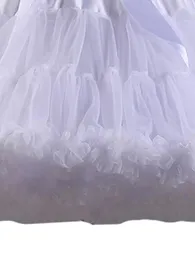 Kjolar Andannby Women s cosplay fluffy petticoat underskirt crinoline tutu kjol lolita kostym kort klänning (ljusgul en storlek)