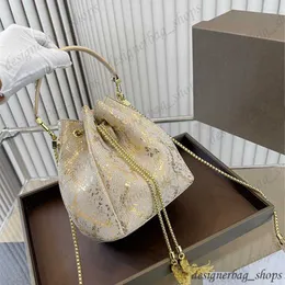 Дизайнерская роскошная ведра сумочка для печати змеи высококачественные женские мешки с поперечины кожаная сумка для плеча 230609