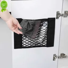 Ny bil bakre bakre stamarrangör Net Net Mesh Seat Elastic String Sticker Universal Hushållens förvaringspåse Auto Organiser