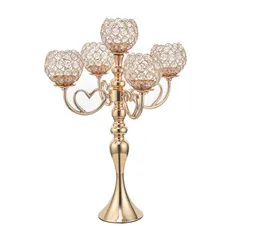 Dekoracyjne sliver kryształowy wazon wazonu ślubny stół centralne