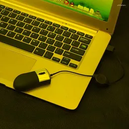 Mouse Mini Mouse cablato retrattile Ricevitore USB Rotella di scorrimento ottica PC Notebook da ufficio ergonomico Gioco per mouse per laptop Mouse