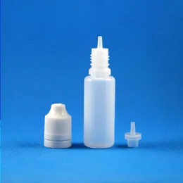 100 conjuntos de frascos conta-gotas de plástico de 18 ml tampas invioláveis dupla prova para crianças longas e finas pontas de agulha e vapor líquido 18 mL Nsamo