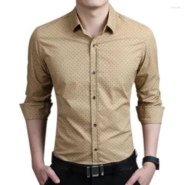 Men's Casual Shirts Men's Mwxsd Men Causal Slim Fit Long Sleeve Shirt Men's Printed Cotton Camisa Masculina Chemise Homme 4xl 5xl