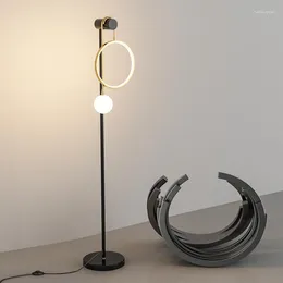 Golvlampor LED Pendant Lamp Nordic Minimalist Modern Living Room Decor Soffa Corner Standing Light Inomhusbelysning sovrummet Bedside