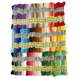 Hantverksverktyg Amohilos 100 utvalda färger som är inställda för Flora Mercerized Egyptian Long Fiber Cotton Brodery Floss Cross Stitch Thread 87 Yards 230625