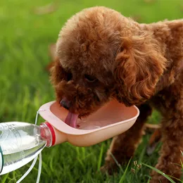 Hundskålar matare matare hund resor vatten flaska bärbara husdjur hundar flaskor dricksvatten matare för hundar katt utomhusvatten