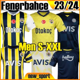 23 24 Fenerbahce قمصان كرة القدم OZAB TUFAN SAMATTA PEROTTI New sport 2023 2024 Home Yellow Thiam PELKAS Mesut Ozil Futbol قميص الرجال الحجم S-XXL TOP