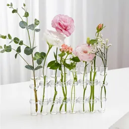Навесная ваза для цветов стеклянная ваза трубка креативный держатель для растений для гостиной офисный коридор кабинет спальня обеденный стол домашний декор