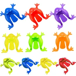 Frog Jumping Leap Frogs Toy 2 Inches Plastic Toys Assorted Colors Game for Boys and Girls Party Favors Birthday School Halloween