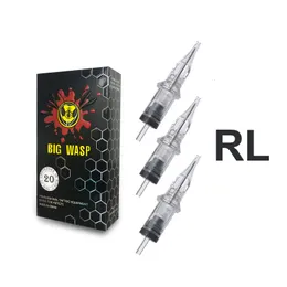 Bigwasp Premium Tattoo Cartridge Needles RL Long Taper使い捨て滅菌安全性透明な針タトゥーペン230626