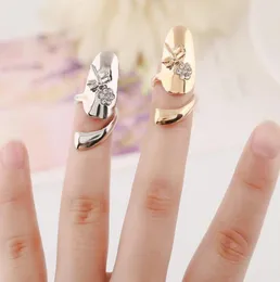 10 teile/los Exquisite Nette Retro Königin Libelle Design Strass Pflaume Gold/Silber Ring Finger Nagel Ringe Epacket freies schiff5008130