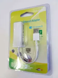 USB 2.0 이더넷 어댑터 RJ45 커넥터 LAN 어댑터 카드 10/100 PC용 어댑터 windows7 8 소매 상자 포함