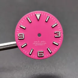 Kits NH35 Emaille Dial Pink Blue 369 Streifen Nagelgürtel C3 Grüne Luminous für SKX007 NH35/36 Bewegung Watch Mod Accessoires S S