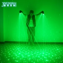2 i 1 högkvalitativ grön laserhandskar nattklubb barfest sångare dance rekvisita dj mekaniska glasögon ledande ljus 230625