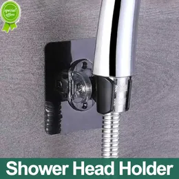 New Self-adhesive Shower Head Holder Punch-free Adjustable Handheld Shower Nozzle Hooks Rack Home Bathroom Wall Mounted Bracket