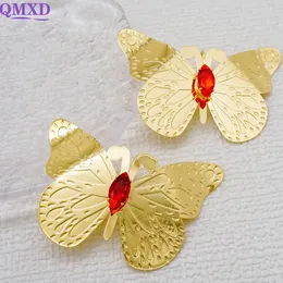 Dangle żyrandol moda bohemia Dubai Złoty kolor kryształowe kolczyki motylowe dla kobiet miedziane oświadczenie kropla kolczyki biżuterii codzienne zużycie 230626