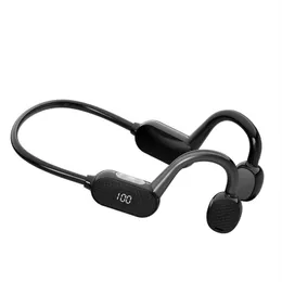 TWS VG07 Trådlös hörlur Benledning Bluetooth V5.1 Vattentät headset Eörluds LED Display Mobiltelefon headset med MIC