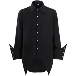 Мужские повседневные рубашки Мужская мужская рубашка с длинными рукавами Весна и осень в стиле панк Темный отдел Мода Большой размер