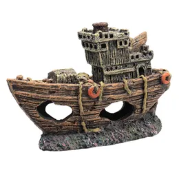 Model Set Retro Pirate Boat Model Mediterranean Style Resin Handmade Nautical Pirate Ship Figurines For Modern Home Room Decoration Gifts 230625