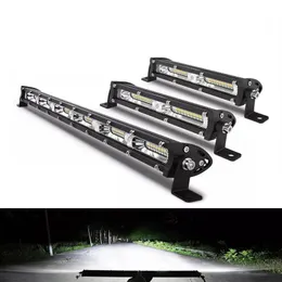 LED-arbetsljus ultratunna enkelrad LED-ljusfält lämplig för off-road 4x4 bil SUV-lastbilar traktor dimljus 12V/24V Spot Flood Light Bar 120W 20inch