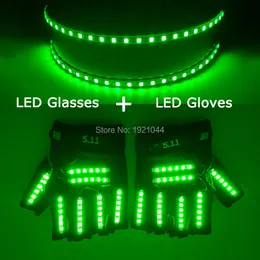 LED -handskar Stil LED -kostymdräkt LED -glasögon LED -handskar Festival Performance Rekvisita LED LASER GLASS LED Light Up Gloves Party Decor 230625