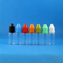 100 Takım/grup 10 ml PET Plastik Damlalıklı Şişeler Çocuklara Dayanıklı Uzun İnce Uç e Sıvı Buhar Vapt Suyu Yağı 10 ml Osgmu