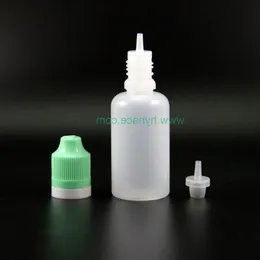 30 ml 100pcs/działka plastikowa butelka z kroplowcem z podwójnym manipulacją widoczne dziecięce zakręty do e papier runvf