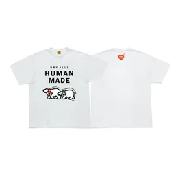 Lenços Urso Polar Casal Impresso HUMAN MADE Mens Camisetas 100% Algodão Tecido Confortável Camiseta de Manga Curta para Homens Mulheres S-2XL Japão Tide Brand Tee