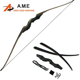 Arco Freccia 60inch Achery LongBow American Hunting Ricurvo Arco 25-60lbs Takedown Mano Destra Manico in Legno Riser Bambù Arto Per TiroHKD230626