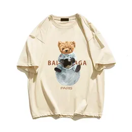 Herr t-shirts bomullsbjörn t skjortor herr lyxmärke tees mode streetwears casual överdimensionerade korta ärmar man o-hals grafisk skjorta 230625