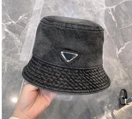 Designer Cowboy Bucket Hat Keps för kvinnor 2023 Ny Denim Beanie Casquettes Dam Fiskare Hattar Patchwork Hög kvalitet Vår Sommar Bred Brätte Sol