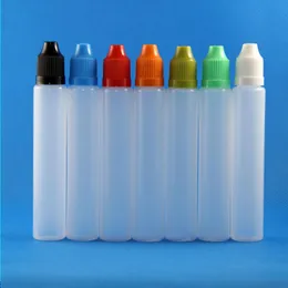 100 Sätze/Lot 30 ml UNICORN Tropfflaschen aus Kunststoff, kindersicher, lange, dünne Spitze, PE, sicher für E-Liquid, Dampf, Saft, E-Liquide, 30 ml Upgdp