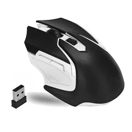 Mouse Mouse wireless da 2,4 GHz Mouse da gioco silenzioso 1600 DPI Lampeggiante Mouse ottico retroilluminato USB per PC portatile
