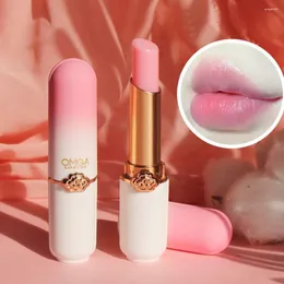 Lip Gloss Lasting Crystal Makeup Care Repair Lipsalve Moisturizing Peach Color Temperature Change Lipstick